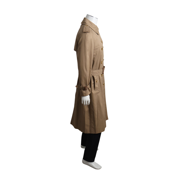 Vintage Cotton Blend Trench Coat Beige
