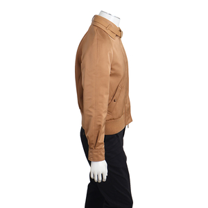 Mixed Material Harrington Jacket Honey Beige, view 2