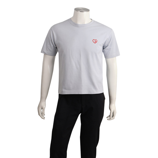 Cotton CD Heart Icon T-Shirt Light Blue