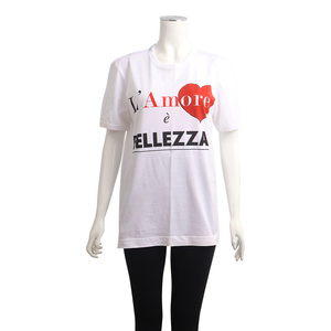 Dolce & Gabbana SACRO AMORE Tシャツ DOLCE & GABBANA Cotton L'Amore T-Shirt White | Luxity