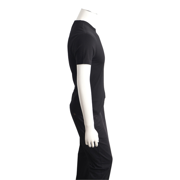 Cotton Logo Plate T-Shirt Black