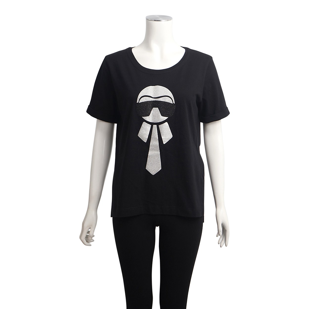 FENDI x KARL LAGERFELD Cotton T-Shirt Black | Luxity