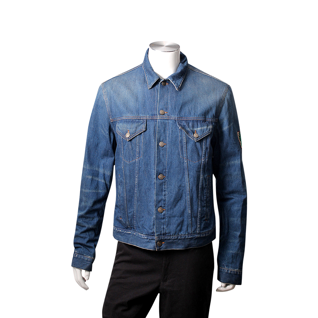 GUCCI Denim L'Aveugle Par Amour Jacket Blue | Luxity GUCCI Denim L'Aveugle Par Amour Jacket Blue | Luxity