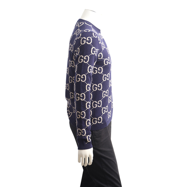 Wool GG Logo Sweater Navy