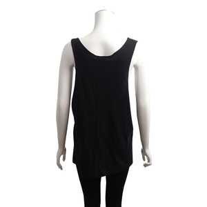 Cotton Rosa Rugosa Tank Top Black, view 3