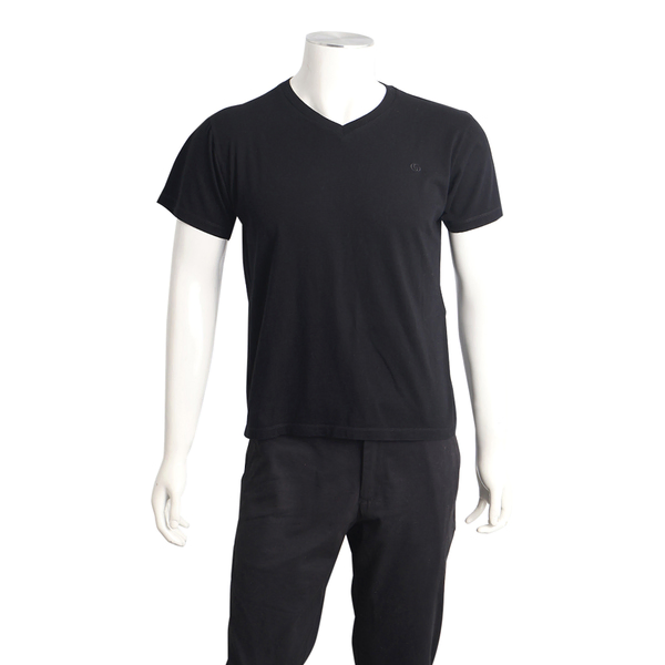 Cotton Embroidered Logo T-Shirt Black