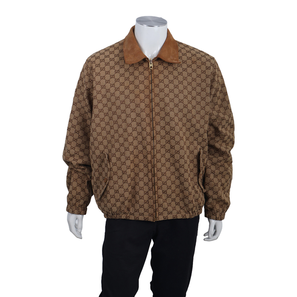 Cotton Blend GG Reversible Jacket Beige/Ebony