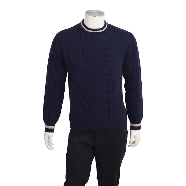 Wool Knit Sweater Navy
