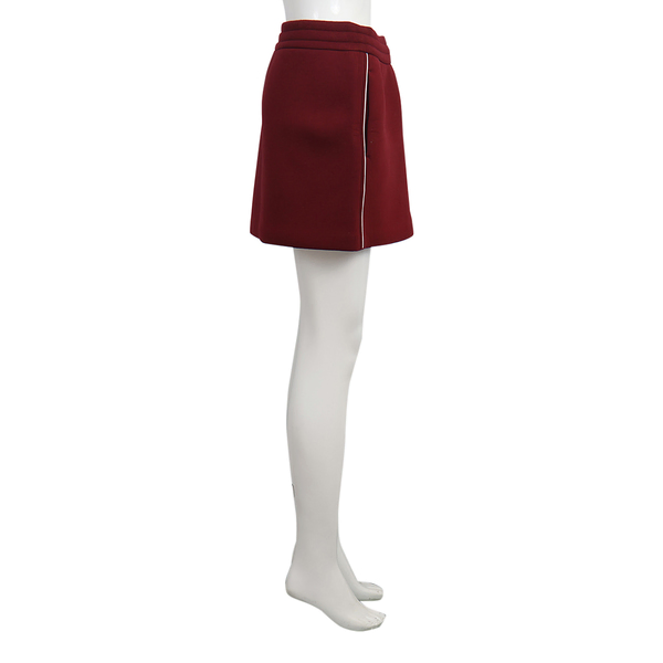 Viscose Jersey Mini Skirt Burgundy