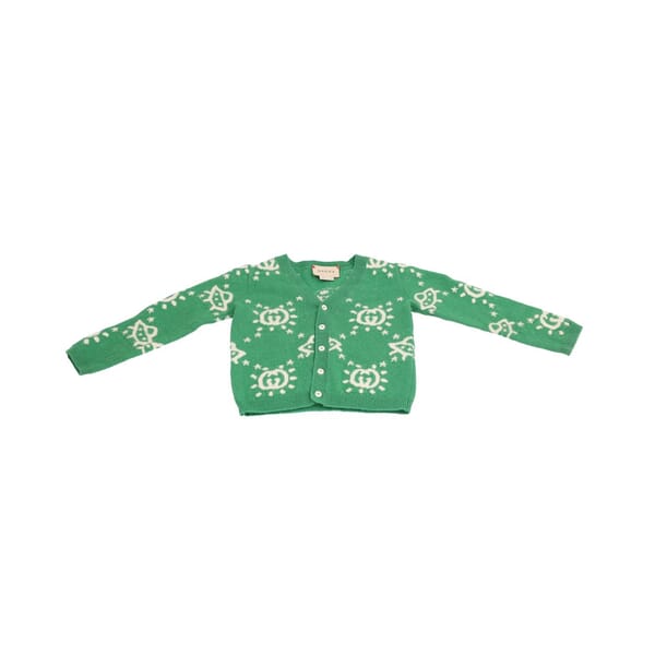 Wool GG Baby Cardigan Green