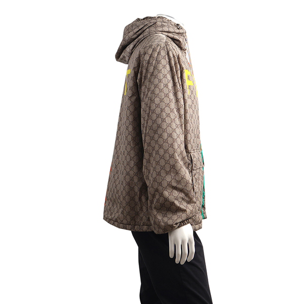 Nylon GG "FAKE/NOT" Windbreaker Beige