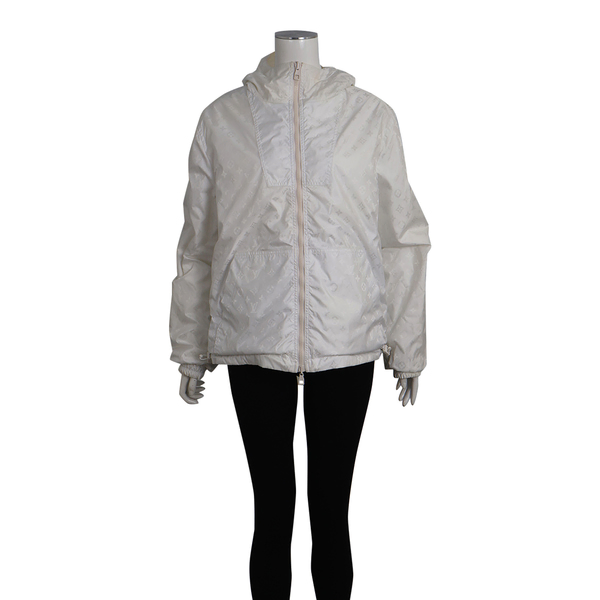 Nylon Monogram Reversible Windbreaker White