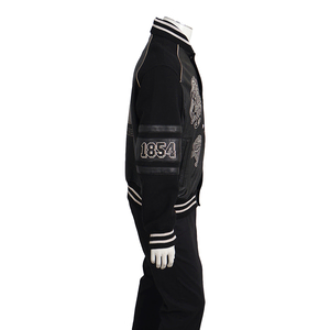 x Virgil Abloh Leather LV Varsity Blouson Black, view 2