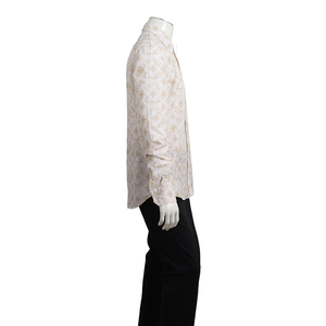 Cotton Shirt Beige/White, view 3