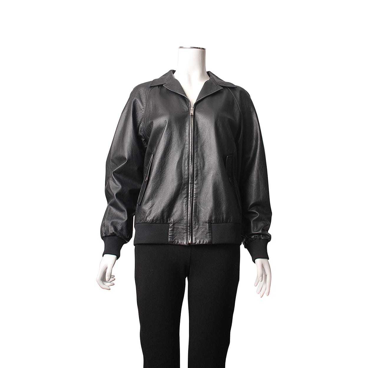 PRADA Leather Bomber Jacket Black | Luxity