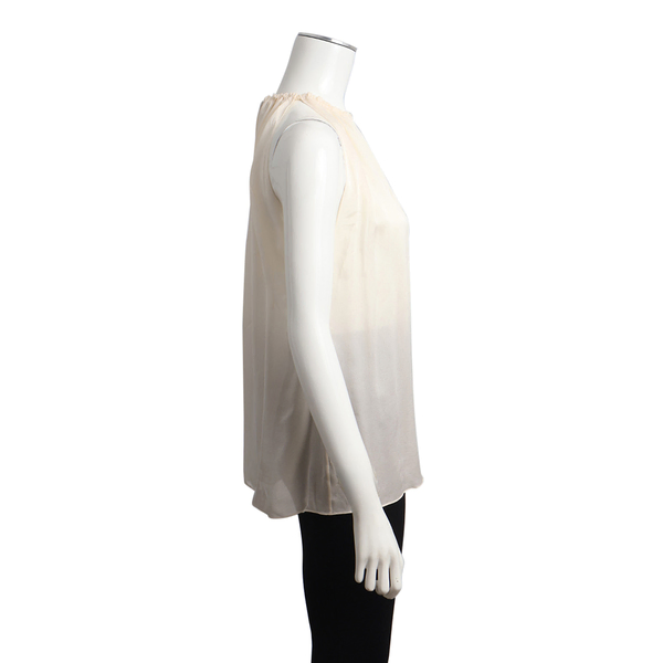 Silk Halter Neck Blouse Chalk