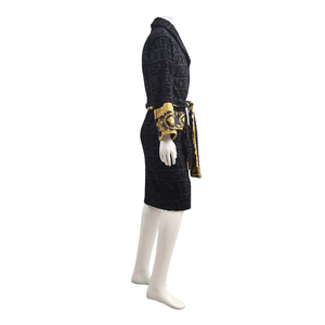 Cotton I Love Baroque Bathrobe Black, view 3