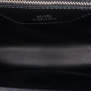 Leather Micro Long MA Top Handle Bag Black, view 8