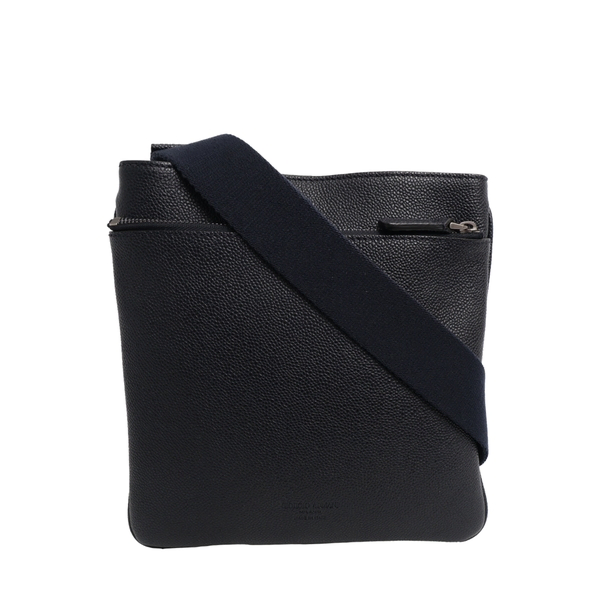 Leather Messenger Navy