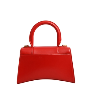 Leather Hour Glass Small Bag Red, view 3