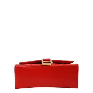Leather Hour Glass Small Bag Red, view 7