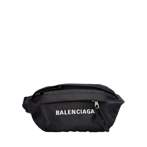 Nylon Sport Logo Belt Bag Black