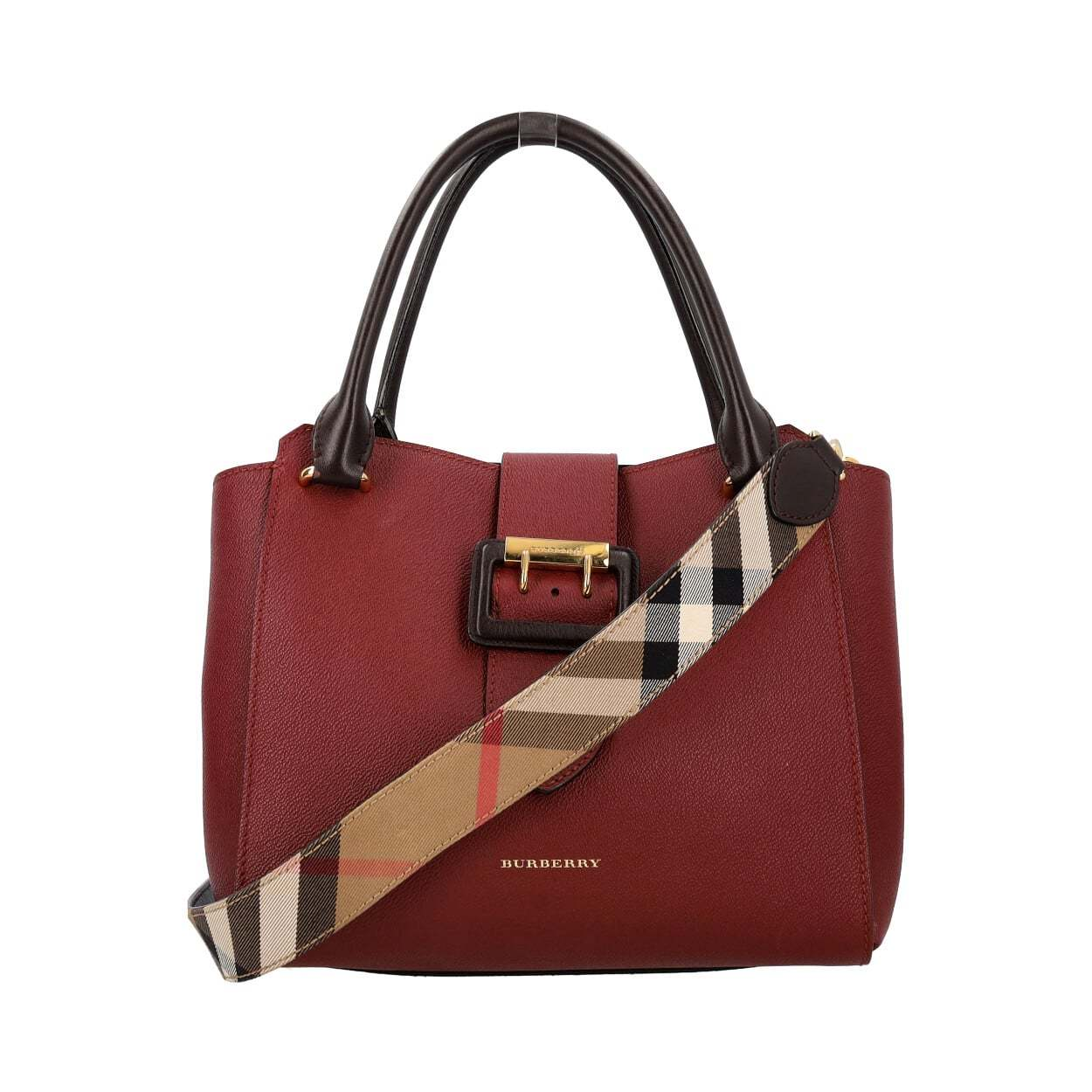 https://dbiyorq10n2b9.cloudfront.net/product-images/BAGBUR0160/BURBERRY-Leather-Medium-Buckle-Tote-Burgundy-Black_1.jpg.webp