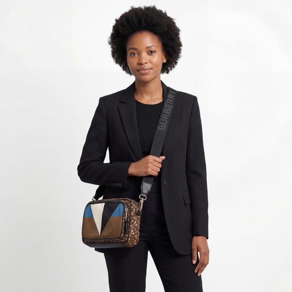 Nylon TB/Printed Paddy Crossbody Bag Brown