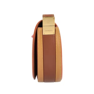 Leather Small Olympia Saddle Bag Multicolour, view 5