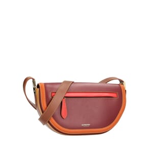 Leather Small Olympia Saddle Bag Multicolour, view 2