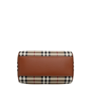 Vintage Check Mini Bowling Bag Beige/Brown, view 7