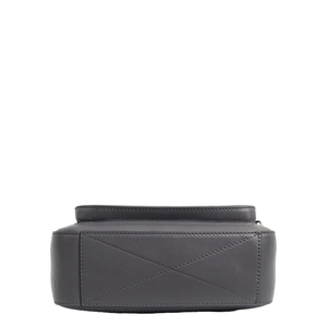 Leather Logo Embossed Paddy Camera Bag Grey, view 5