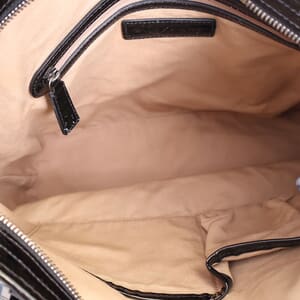 Coated Canvas Supernova Check Shopper Tote Beige/Black, view 7