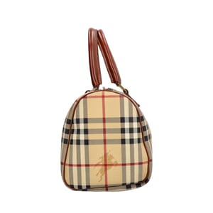 Vintage Nova Check Small Boston Bag Beige, view 5