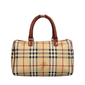 Vintage Nova Check Small Boston Bag Beige, view 4