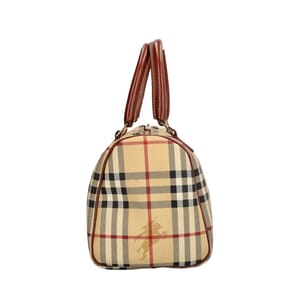 Vintage Nova Check Small Boston Bag Beige, view 3