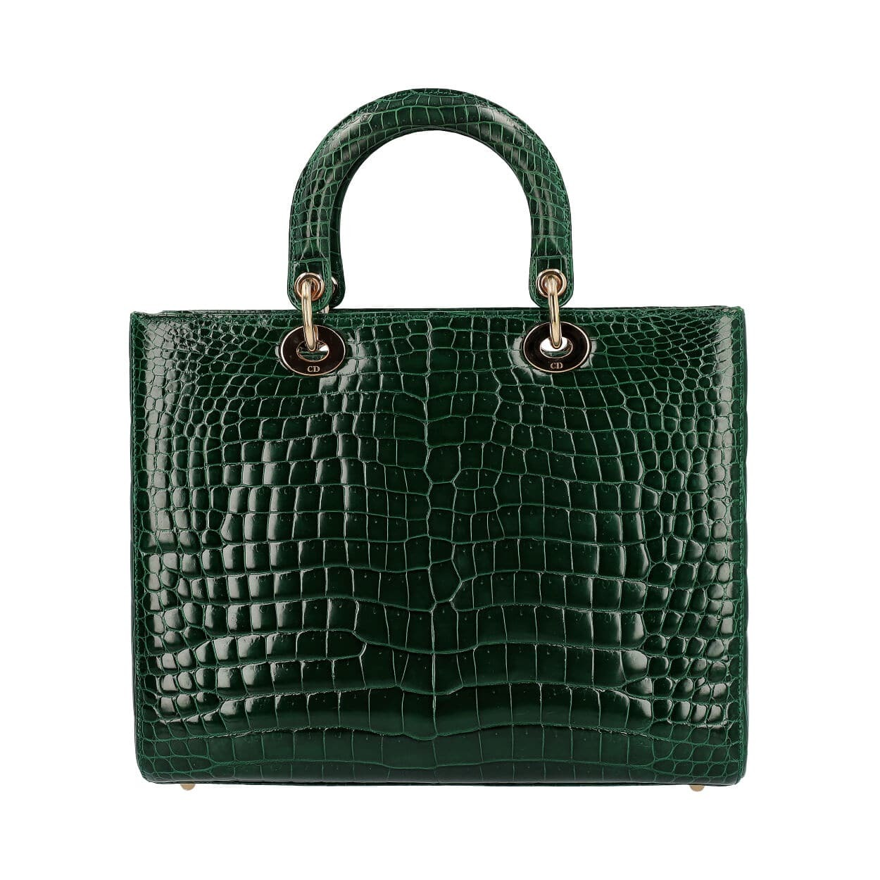 CHRISTIAN DIOR Crocodile Haute Maroquinerie Large Lady Dior Tote