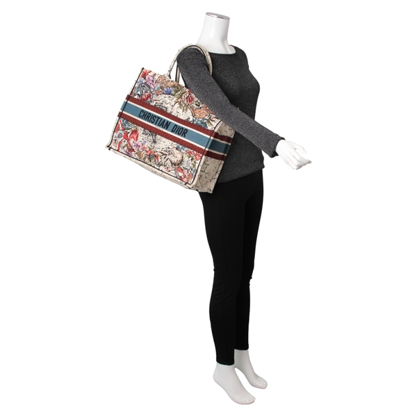 Canvas Embroidered Large Zodiac Book Tote Multicolour