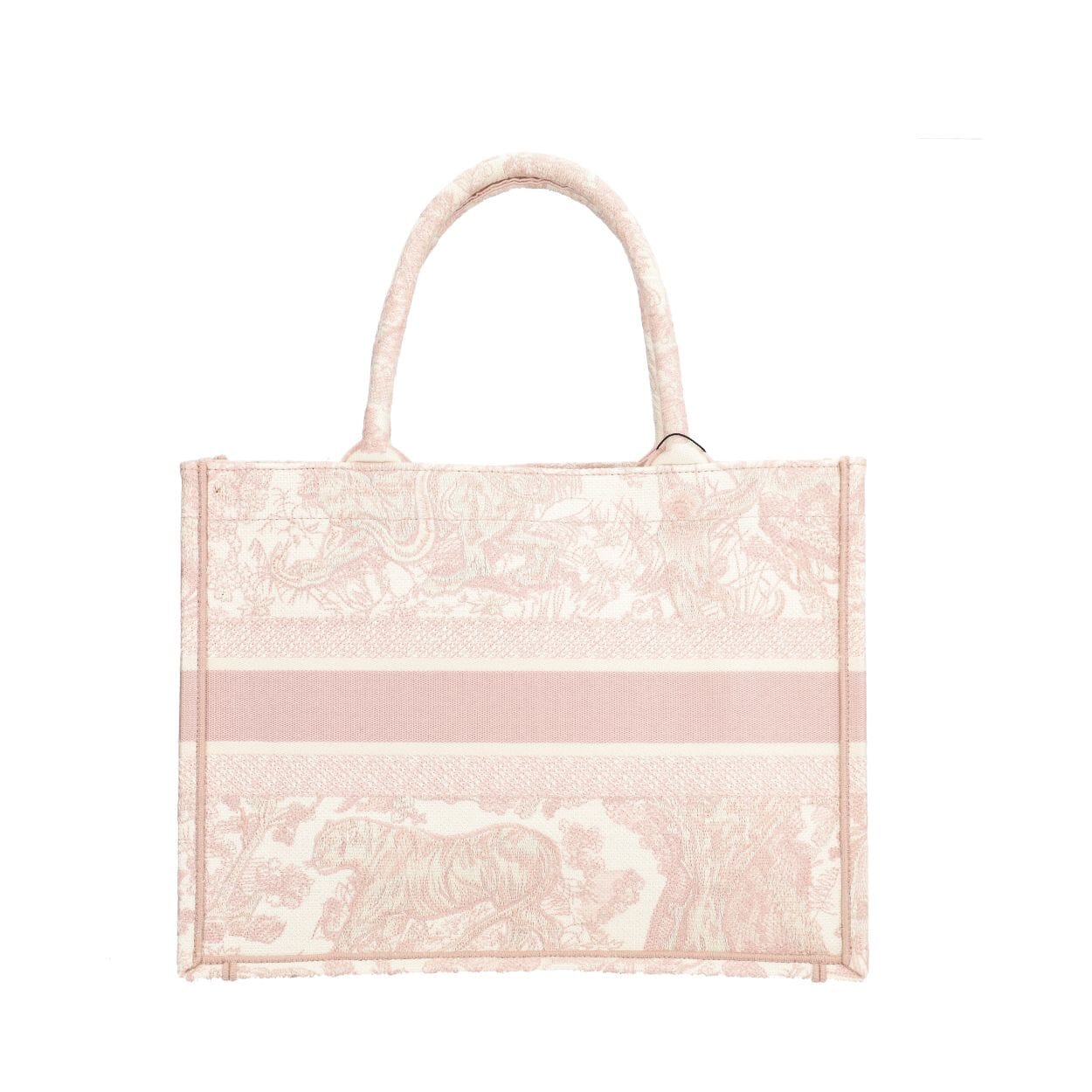CHRISTIAN DIOR Canvas Medium Book Tote Pink | Luxity
