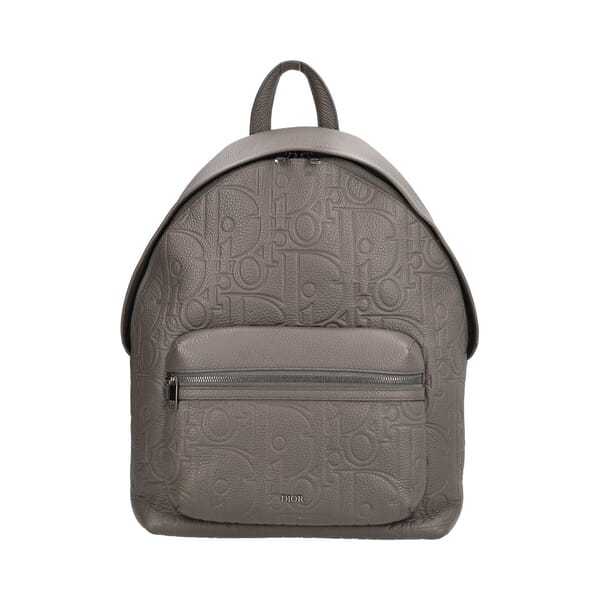 Leather Embossed Rider 2.0 Backpack Grey
