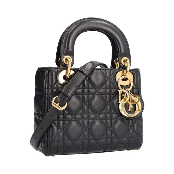 Cannage Lambskin Mini Lady Dior Black
