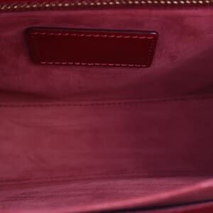Patent Cannage Small Lady Dior Bag Cherry Red, view 8