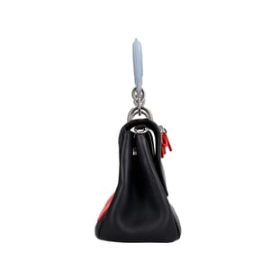 Leather Be Dior Mini Flap Bag Black, view 5