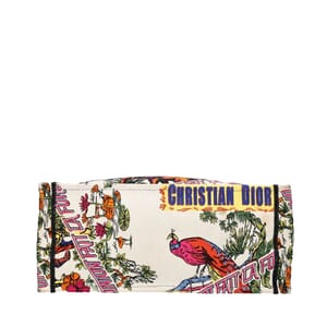 Canvas Large Embroidered Book Tote Multicolour, view 6