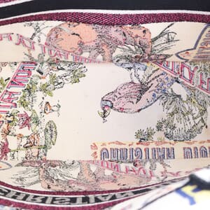 Canvas Large Embroidered Book Tote Multicolour, view 7