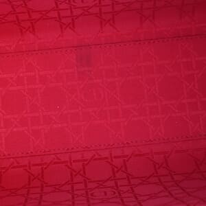 Patent Cannage Large Lady Dior Tote Red, view 8
