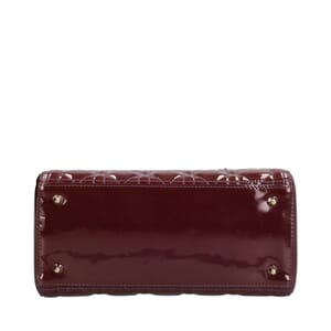 Patent Cannage Medium Lady Dior Purple, view 7