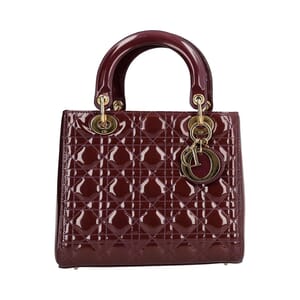 Patent Cannage Medium Lady Dior Purple, view 4