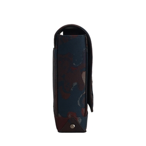 x PETER DOIG Canvas Camouflage Messenger Burgundy/Navy, view 4