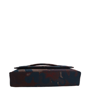 x PETER DOIG Canvas Camouflage Messenger Burgundy/Navy, view 7